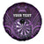 Personalised New Zealand Darts Spare Tire Cover Purple Dart Board Maori Pattern