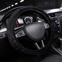 Personalised New Zealand Darts Steering Wheel Cover Purple Dart Board Maori Pattern LT05 Universal Fit Purple - Polynesian Pride