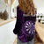 Personalised New Zealand Darts Women Casual Shirt Purple Dart Board Maori Pattern