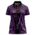 Personalised New Zealand Darts Women Polo Shirt Purple Dart Board Maori Pattern