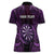 Personalised New Zealand Darts Women Polo Shirt Purple Dart Board Maori Pattern