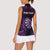 Personalised New Zealand Darts Women Sleeveless Polo Shirt Purple Dart Board Maori Pattern