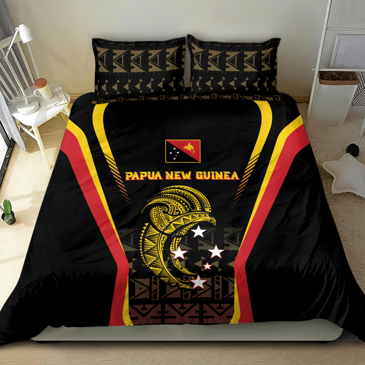 Papua New Guinea Cricket Bedding Set 2024 World Cup LT05 - Polynesian Pride