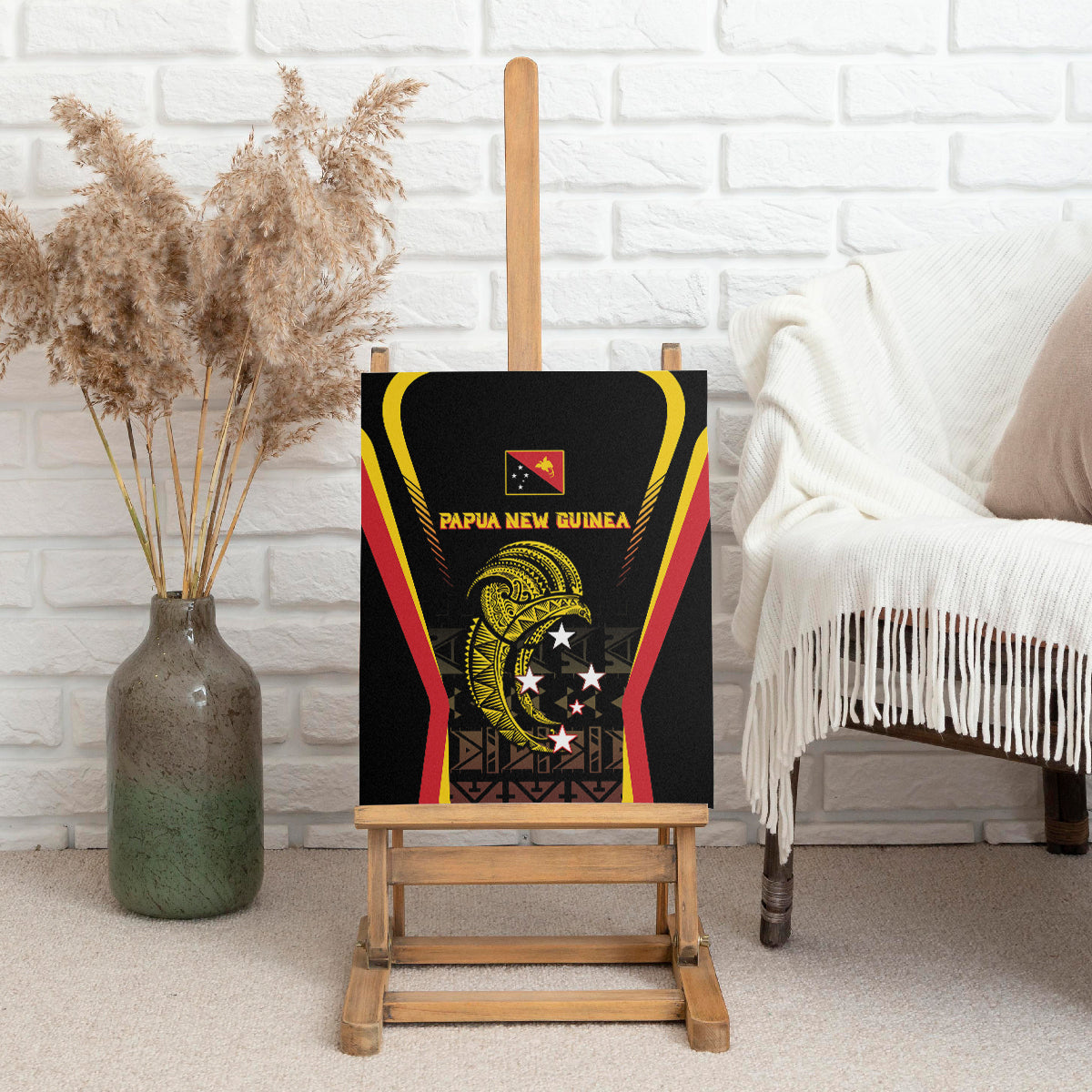 Papua New Guinea Cricket Canvas Wall Art 2024 World Cup LT05 - Polynesian Pride