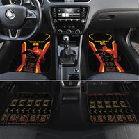 Custom Papua New Guinea Cricket Car Mats 2024 World Cup LT05 Set 4pcs Black - Polynesian Pride