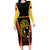 Custom Papua New Guinea Cricket Family Matching Long Sleeve Bodycon Dress and Hawaiian Shirt 2024 World Cup