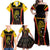 Custom Papua New Guinea Cricket Family Matching Off Shoulder Maxi Dress and Hawaiian Shirt 2024 World Cup