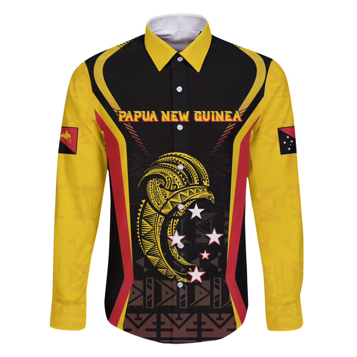 Custom Papua New Guinea Cricket Family Matching Off Shoulder Maxi Dress and Hawaiian Shirt 2024 World Cup
