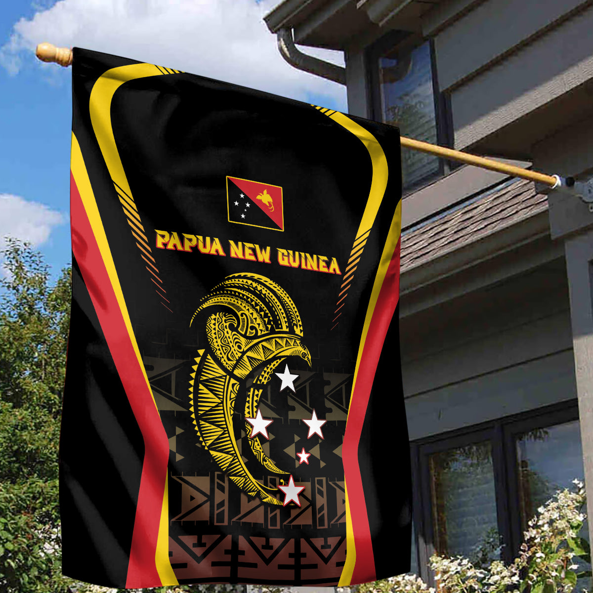 Papua New Guinea Cricket Garden Flag 2024 World Cup LT05 - Polynesian Pride