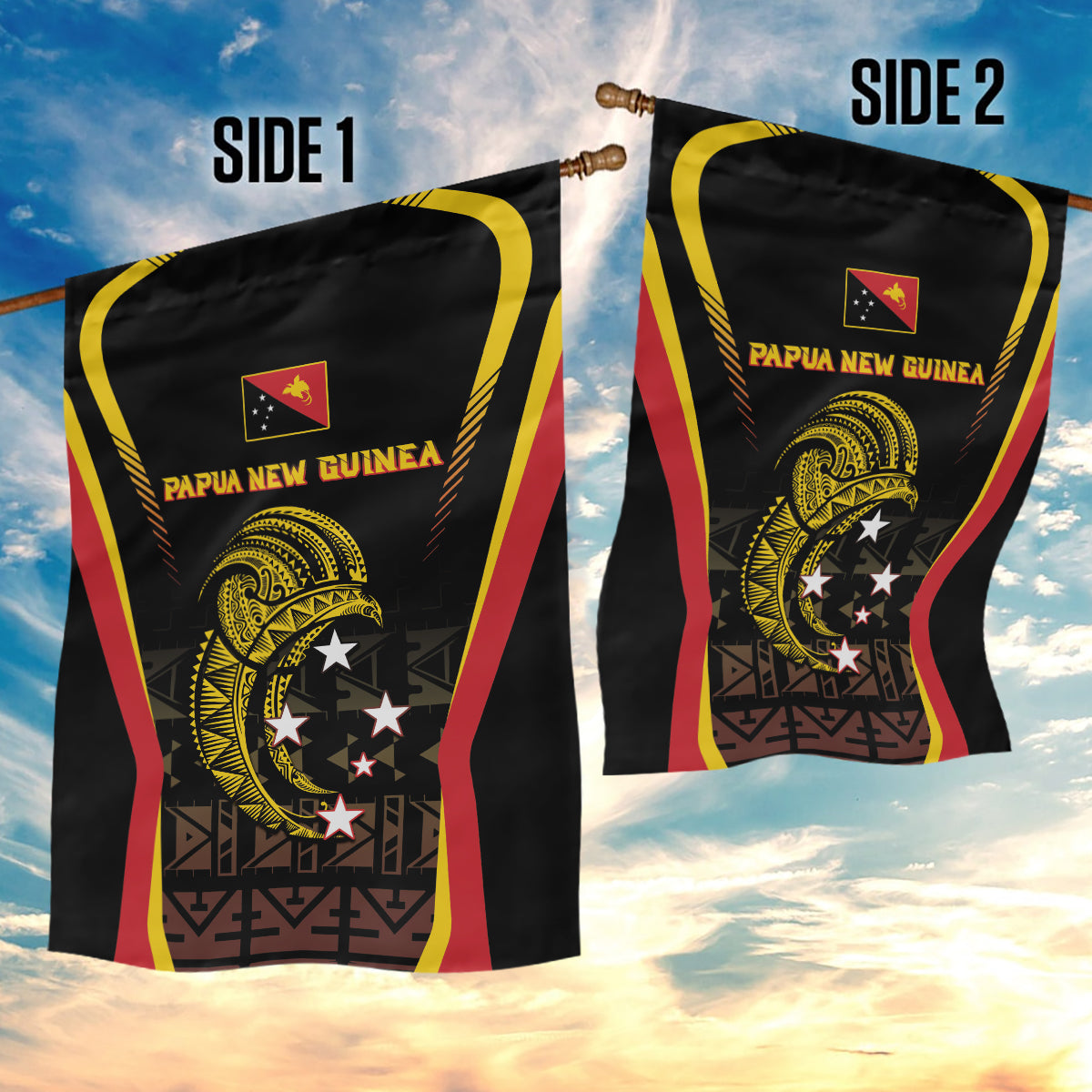 Papua New Guinea Cricket Garden Flag 2024 World Cup LT05 - Polynesian Pride