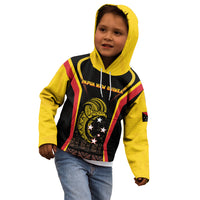 Custom Papua New Guinea Cricket Kid Hoodie 2024 World Cup LT05 - Polynesian Pride