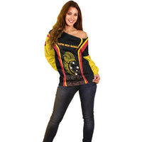Custom Papua New Guinea Cricket Off Shoulder Sweater 2024 World Cup