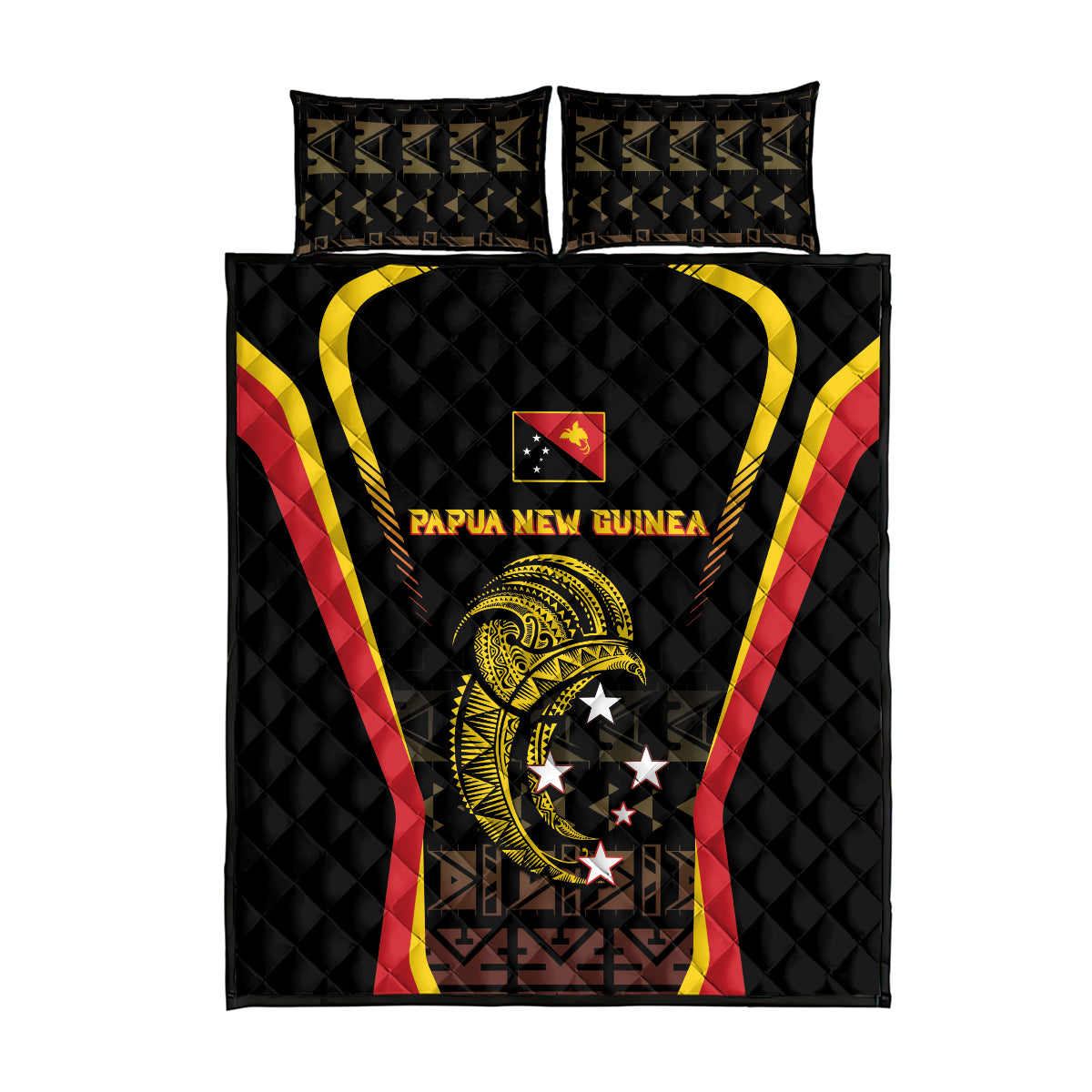 Papua New Guinea Cricket Quilt Bed Set 2024 World Cup LT05 - Polynesian Pride