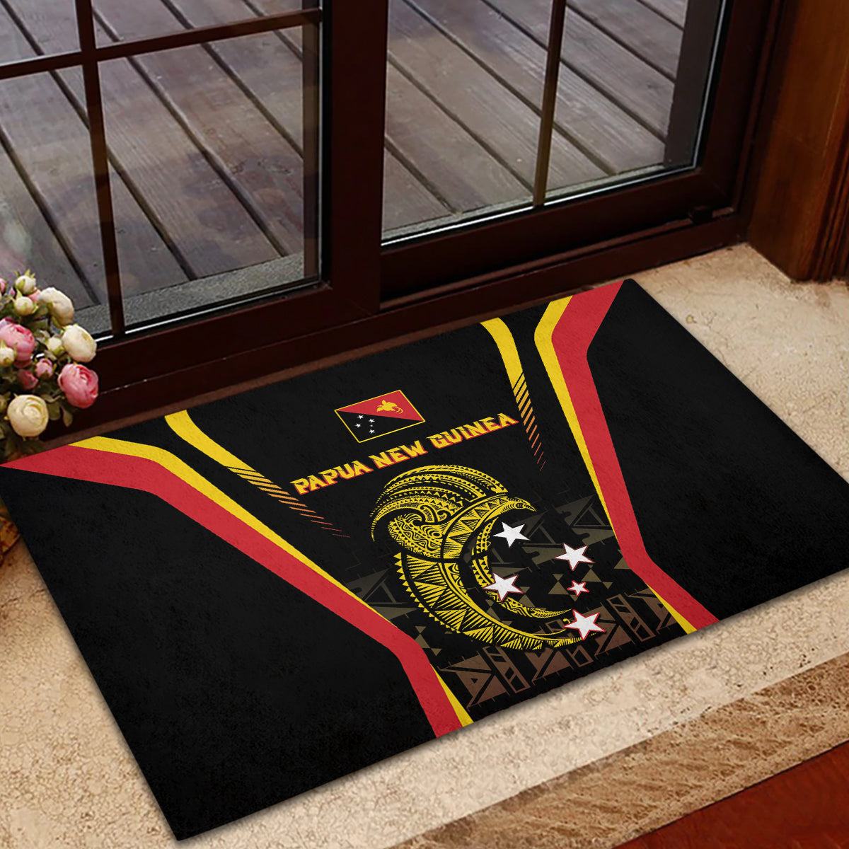 Papua New Guinea Cricket Rubber Doormat 2024 World Cup LT05 - Polynesian Pride