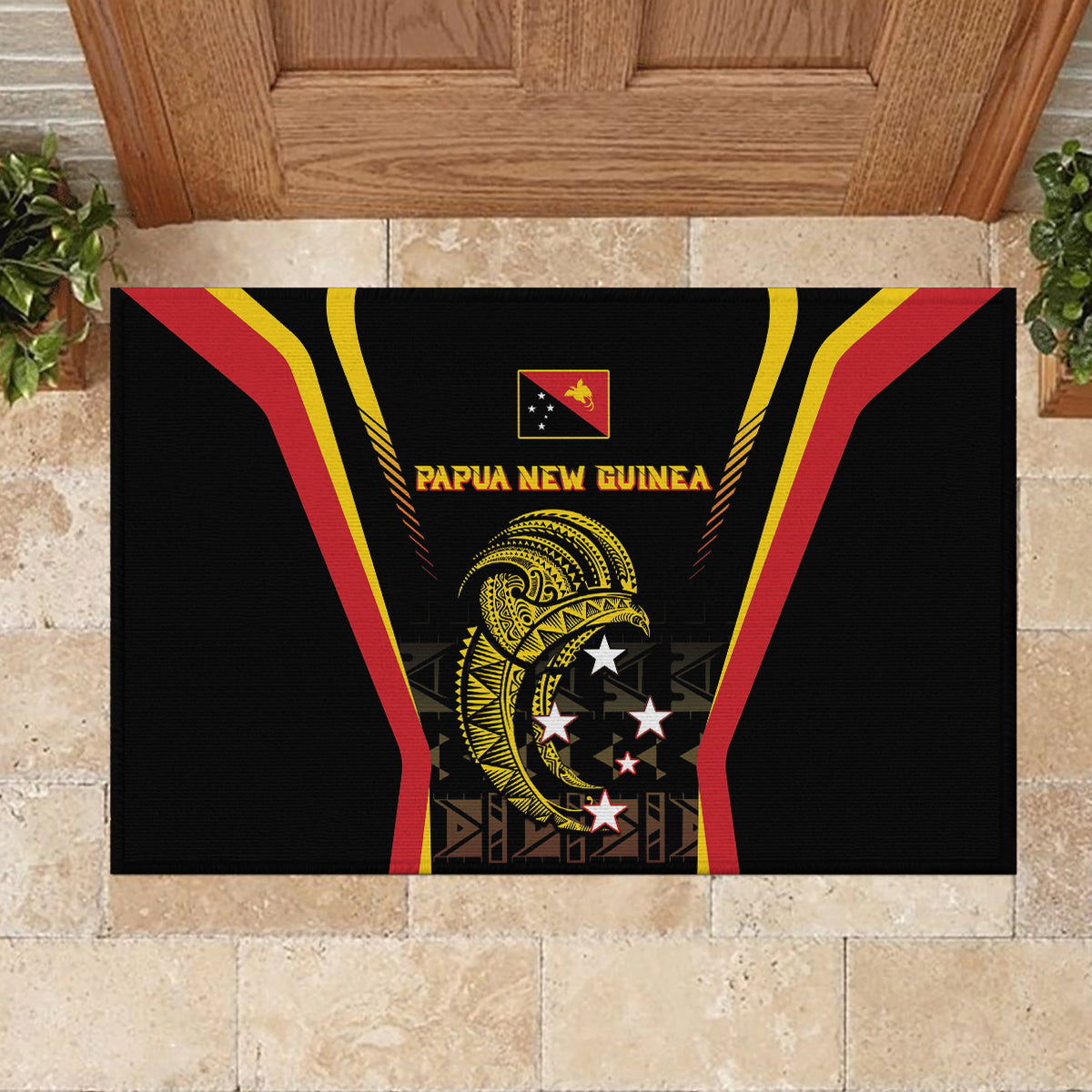 Papua New Guinea Cricket Rubber Doormat 2024 World Cup LT05 - Polynesian Pride