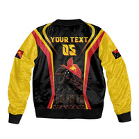 Custom Papua New Guinea Cricket Sleeve Zip Bomber Jacket 2024 World Cup LT05 - Polynesian Pride