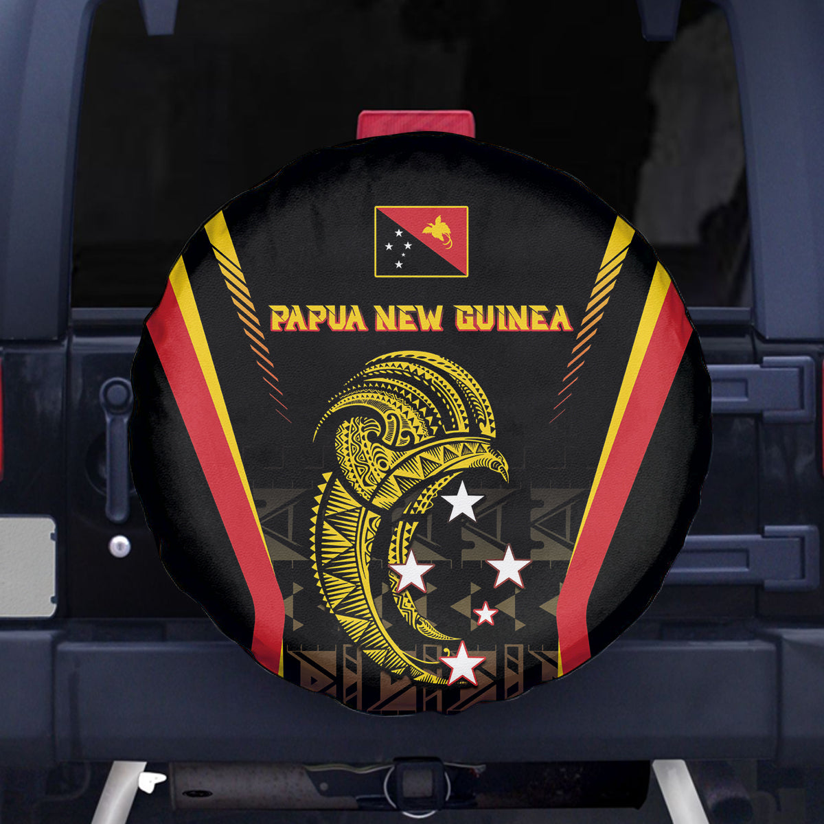 Papua New Guinea Cricket Spare Tire Cover 2024 World Cup LT05 - Polynesian Pride