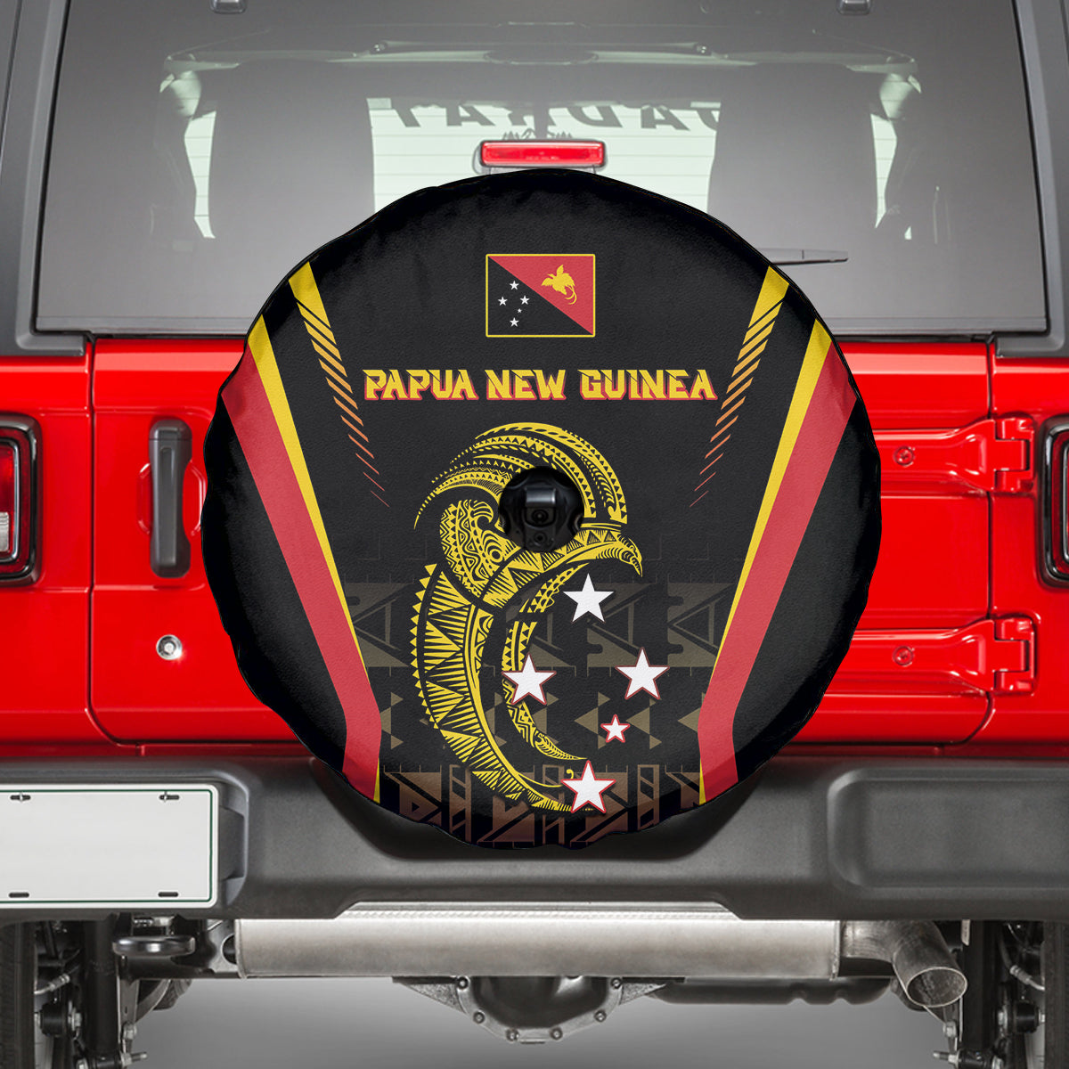 Papua New Guinea Cricket Spare Tire Cover 2024 World Cup LT05 - Polynesian Pride