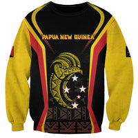 Custom Papua New Guinea Cricket Sweatshirt 2024 World Cup LT05 Unisex Black - Polynesian Pride