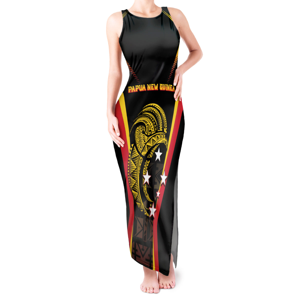 Custom Papua New Guinea Cricket Tank Maxi Dress 2024 World Cup