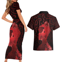 Aotearoa Mana Wahine Couples Matching Short Sleeve Bodycon Dress and Hawaiian Shirt The Spiritual Power Of Women