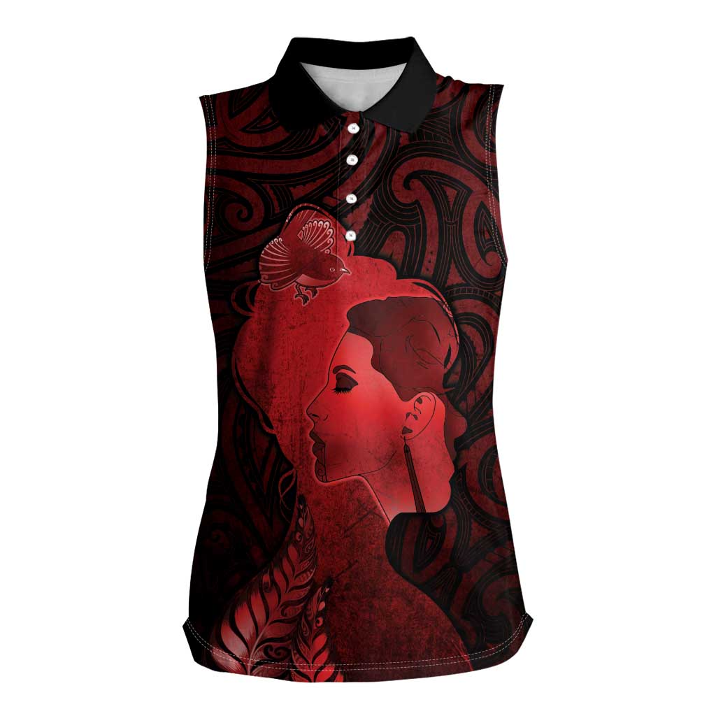 Aotearoa Mana Wahine Women Sleeveless Polo Shirt The Spiritual Power Of Women