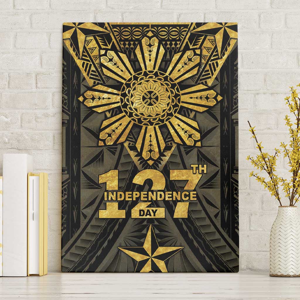 Philippines Independence Day Canvas Wall Art Filipinos Sun Star Tribal