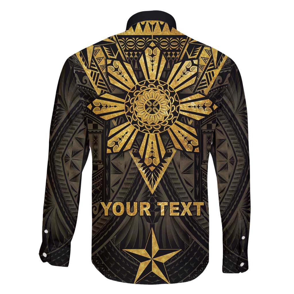 Personalised Philippines Independence Day Family Matching Long Sleeve Bodycon Dress and Hawaiian Shirt Filipinos Sun Star Tribal