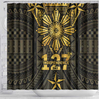 Philippines Independence Day Shower Curtain Filipinos Sun Star Tribal
