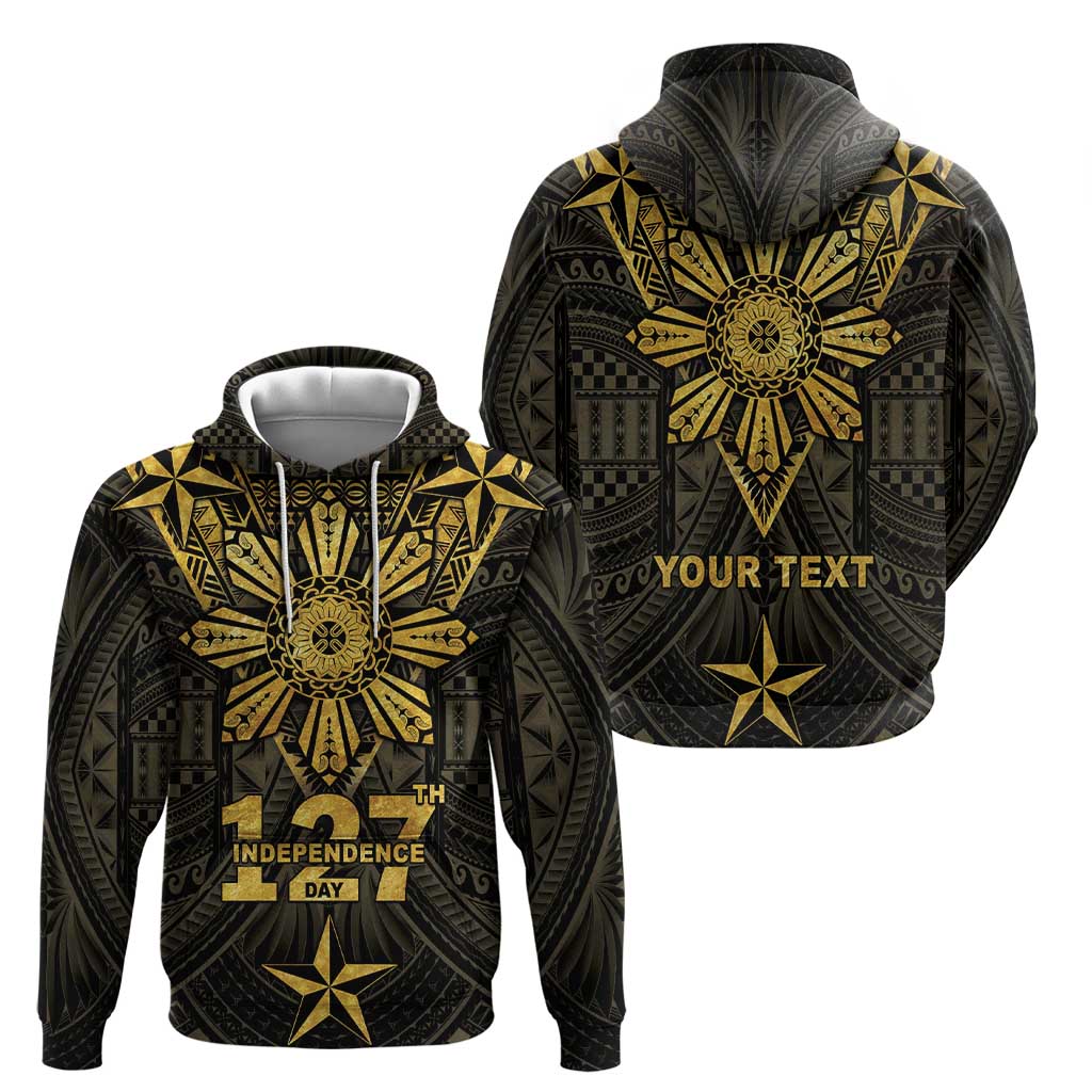 Personalised Philippines Independence Day Zip Hoodie Filipinos Sun Star Tribal