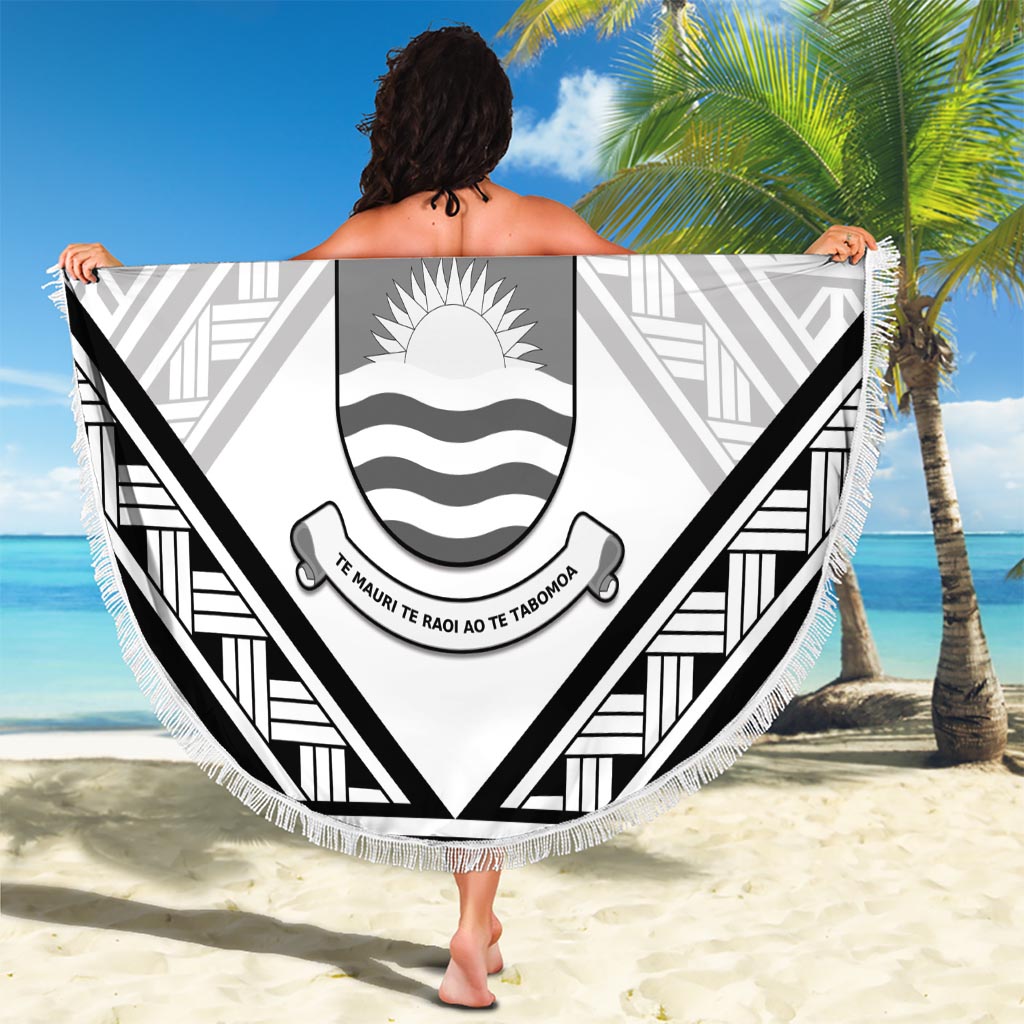 Kiribati Gospel Day Beach Blanket Coat Of Arms Polynesian Pattern LT05 - Polynesian Pride