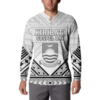 Personalised Kiribati Gospel Day Button Sweatshirt Coat Of Arms Polynesian Pattern LT05 - Polynesian Pride