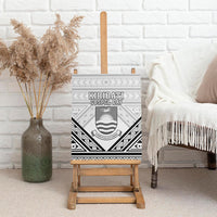 Kiribati Gospel Day Canvas Wall Art Coat Of Arms Polynesian Pattern LT05 - Polynesian Pride