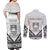 Personalised Kiribati Gospel Day Couples Matching Off Shoulder Maxi Dress and Long Sleeve Button Shirt Coat Of Arms Polynesian Pattern