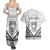 Personalised Kiribati Gospel Day Couples Matching Summer Maxi Dress and Hawaiian Shirt Coat Of Arms Polynesian Pattern