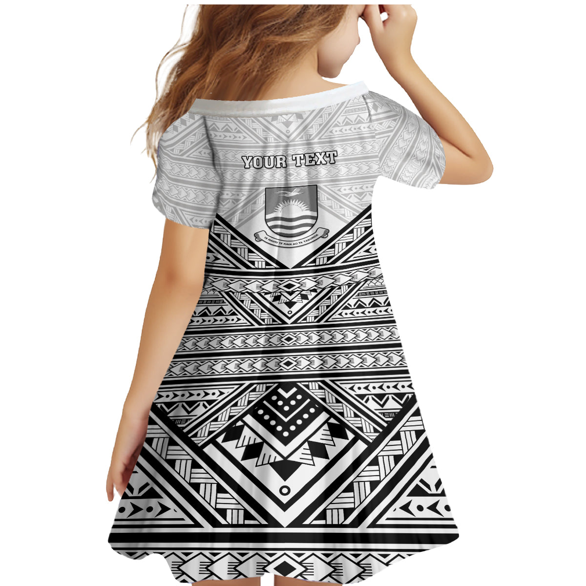 Personalised Kiribati Gospel Day Family Matching Mermaid Dress and Hawaiian Shirt Coat Of Arms Polynesian Pattern