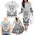 Personalised Kiribati Gospel Day Family Matching Off The Shoulder Long Sleeve Dress and Hawaiian Shirt Coat Of Arms Polynesian Pattern