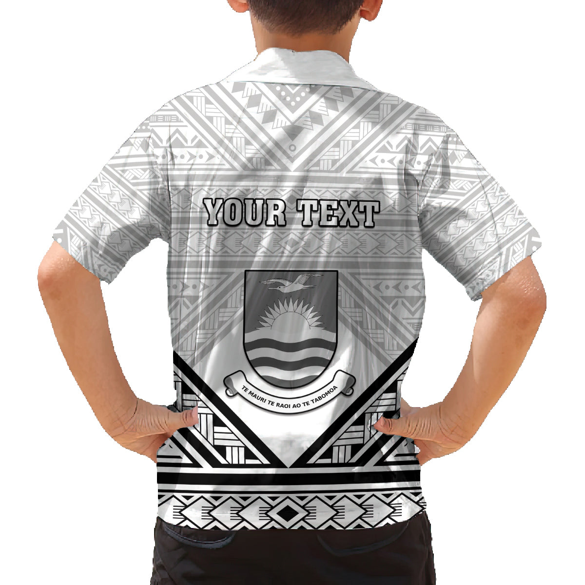 Personalised Kiribati Gospel Day Family Matching Puletasi and Hawaiian Shirt Coat Of Arms Polynesian Pattern LT05 - Polynesian Pride