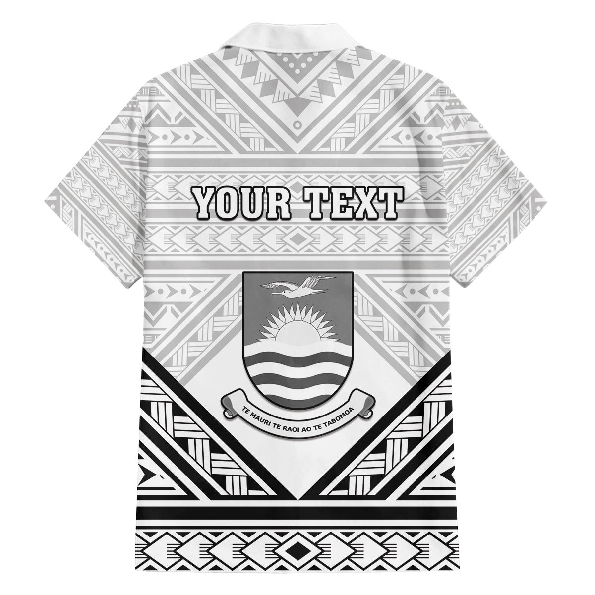 Personalised Kiribati Gospel Day Family Matching Tank Maxi Dress and Hawaiian Shirt Coat Of Arms Polynesian Pattern