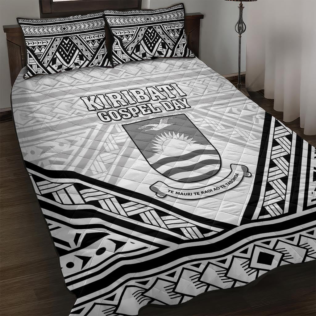Kiribati Gospel Day Quilt Bed Set Coat Of Arms Polynesian Pattern