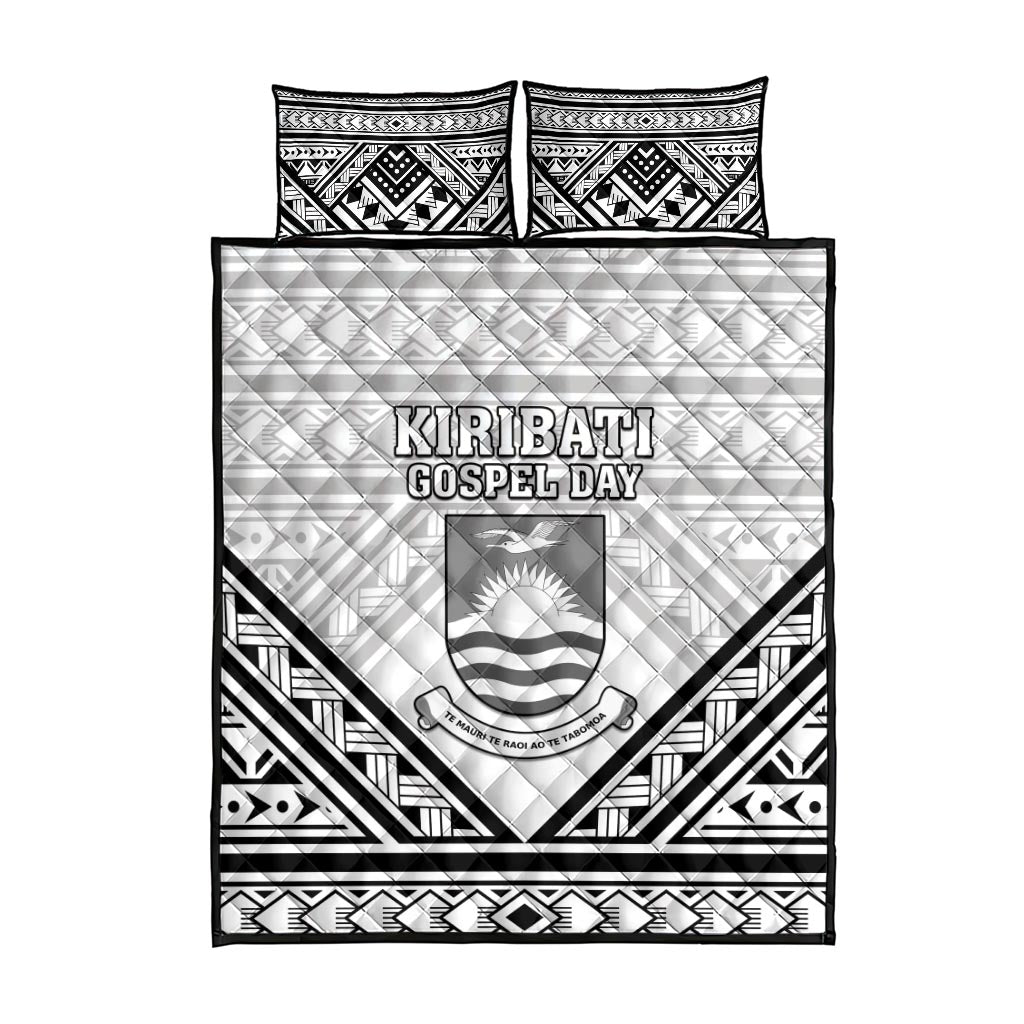 Kiribati Gospel Day Quilt Bed Set Coat Of Arms Polynesian Pattern LT05 - Polynesian Pride