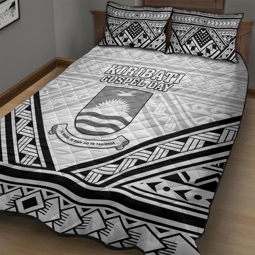 Kiribati Gospel Day Quilt Bed Set Coat Of Arms Polynesian Pattern LT05 - Polynesian Pride