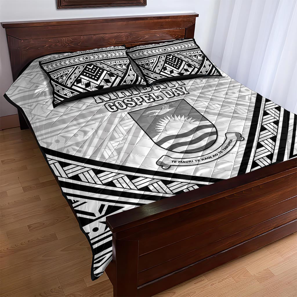 Kiribati Gospel Day Quilt Bed Set Coat Of Arms Polynesian Pattern LT05 - Polynesian Pride