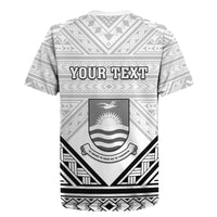 Personalised Kiribati Gospel Day Rugby Jersey Coat Of Arms Polynesian Pattern