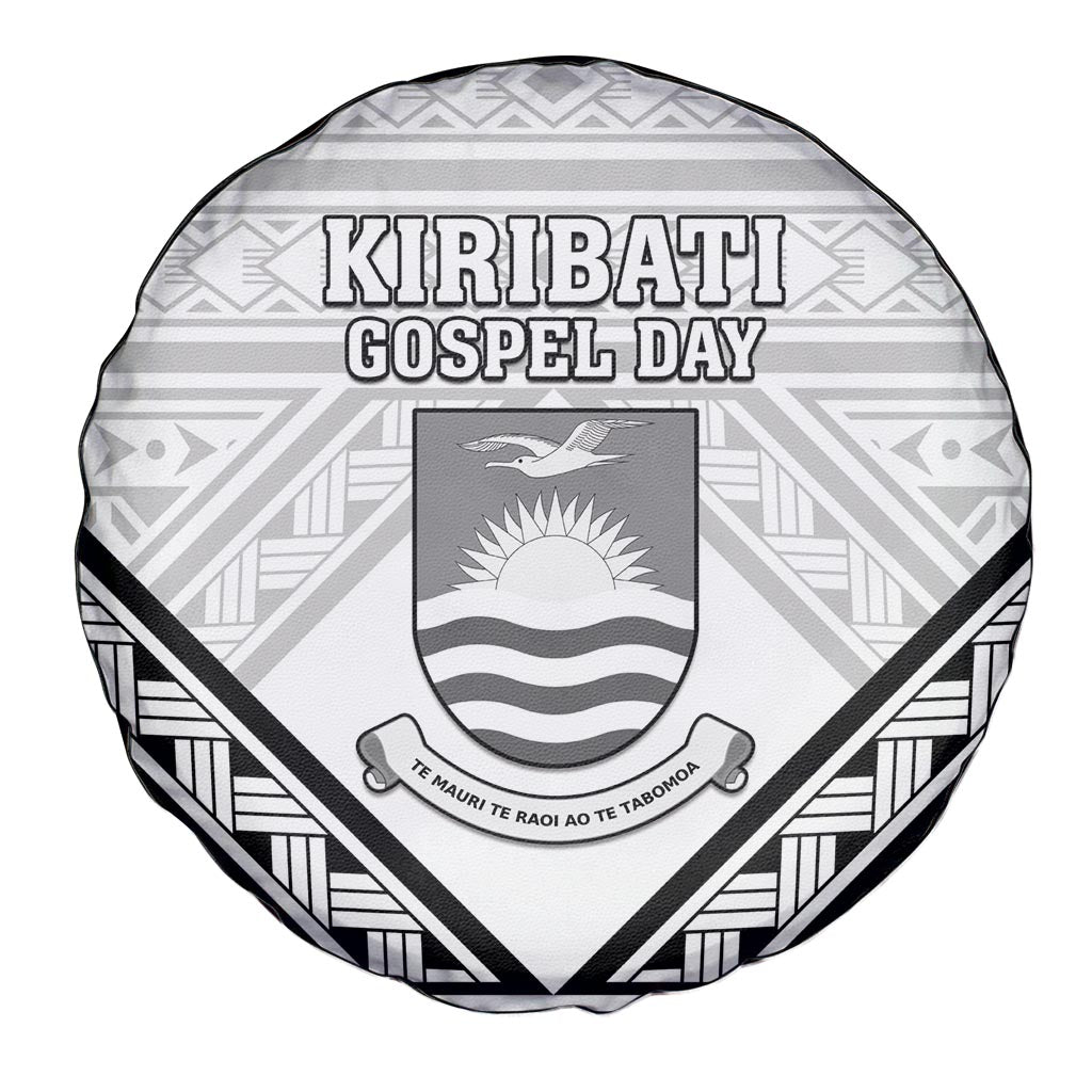Kiribati Gospel Day Spare Tire Cover Coat Of Arms Polynesian Pattern LT05 - Polynesian Pride
