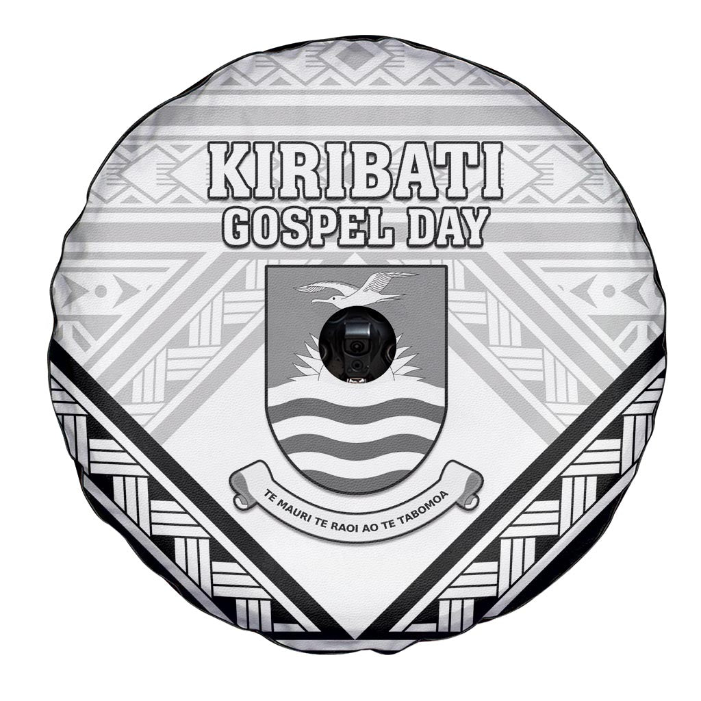 Kiribati Gospel Day Spare Tire Cover Coat Of Arms Polynesian Pattern LT05 - Polynesian Pride