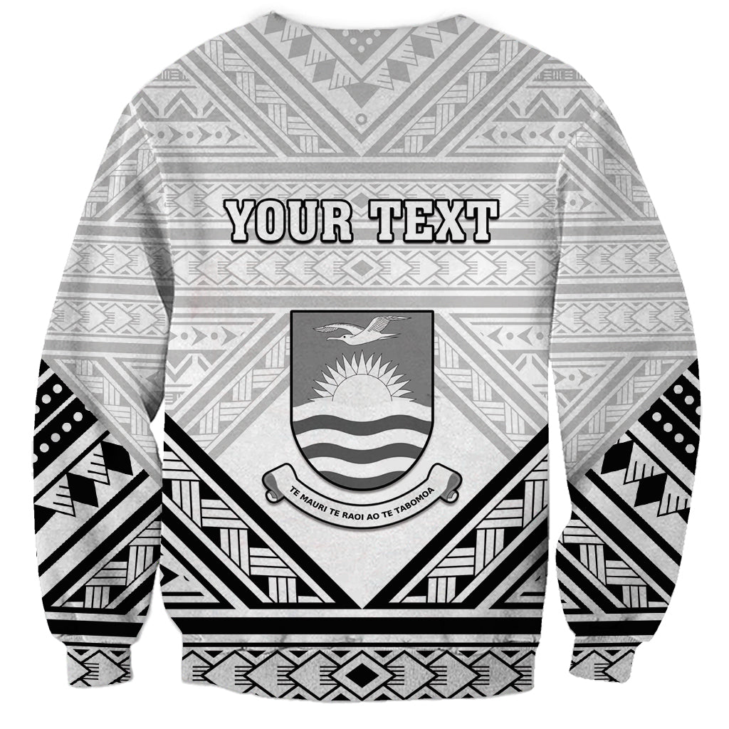 Personalised Kiribati Gospel Day Sweatshirt Coat Of Arms Polynesian Pattern LT05 - Polynesian Pride