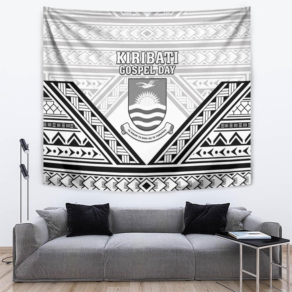 Kiribati Gospel Day Tapestry Coat Of Arms Polynesian Pattern