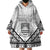 Personalised Kiribati Gospel Day Wearable Blanket Hoodie Coat Of Arms Polynesian Pattern