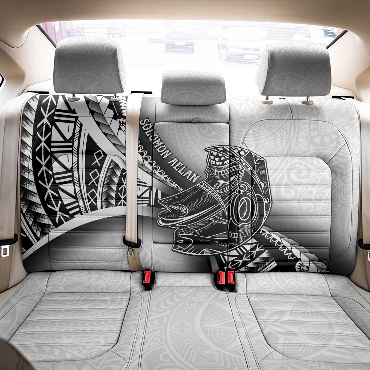 Solomon Islands Nguzunguzu Back Car Seat Cover Polynesian Tribal Pattern